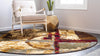 Bistro Lounge Collection Area Rug -  FlatWhite Round Multi  lifestyle 30