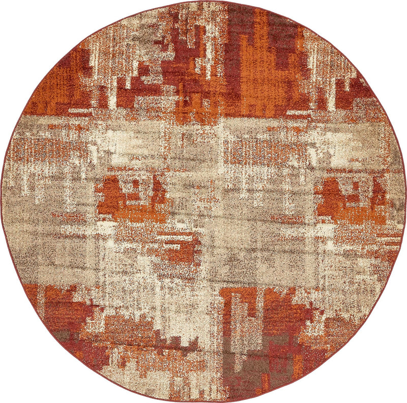 Autumn Meadow Collection Area Rug -  Goldentwine Round Multi  lifestyle 16