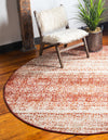 Autumn Meadow Collection Area Rug -  Ironbark Round Terracotta  lifestyle 29