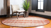 Autumn Meadow Collection Area Rug -  Ironbark Round Terracotta  lifestyle 32