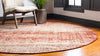 Autumn Meadow Collection Area Rug -  Ironbark Round Terracotta  lifestyle 35