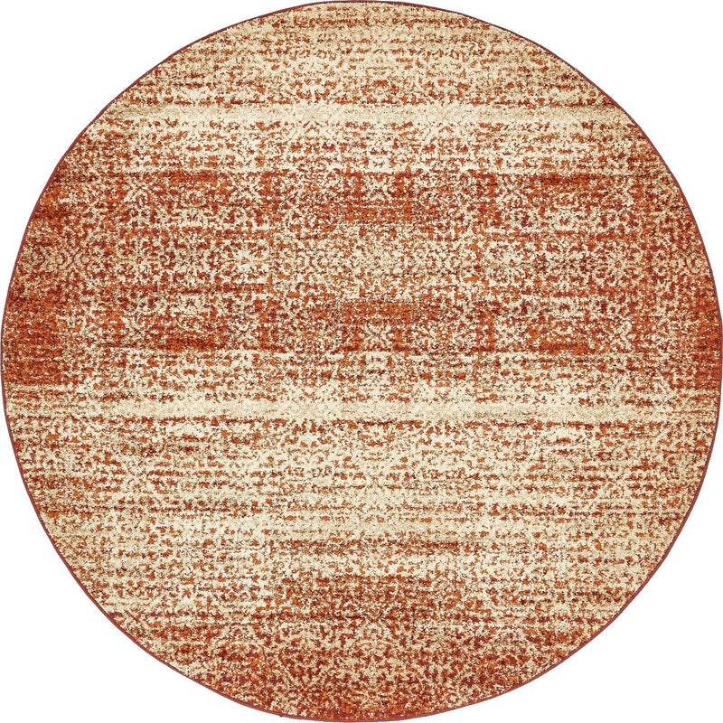 Autumn Meadow Collection Area Rug -  Ironbark Round Terracotta  lifestyle 26