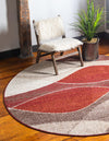 Autumn Meadow Collection Area Rug -  Emberglow Round Multi  lifestyle 21