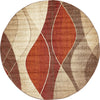 Autumn Meadow Collection Area Rug -  Emberglow Round Multi  lifestyle 15