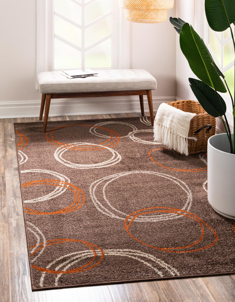 Autumn Meadow Collection Area Rug -  Ferngrove Rectangle Brown  lifestyle 4