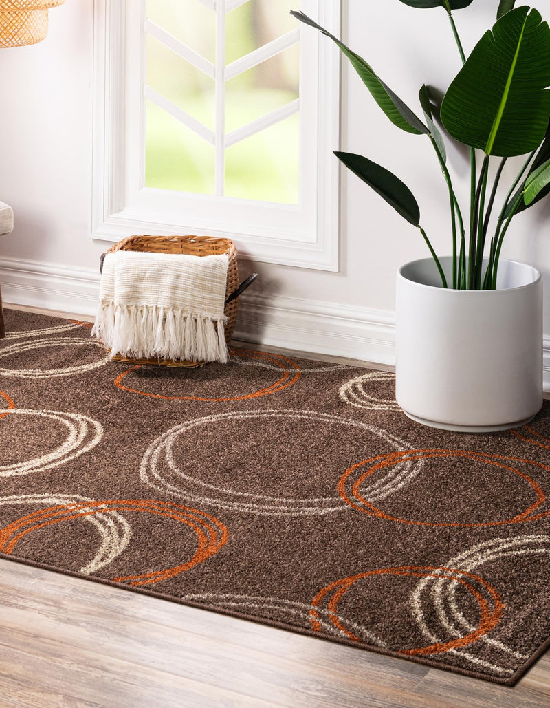 Autumn Meadow Collection Area Rug -  Ferngrove Rectangle Brown  lifestyle 7