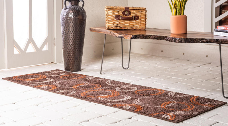 Autumn Meadow Collection Area Rug -  Ferngrove Runner Brown  lifestyle 55