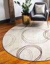 Autumn Meadow Collection Area Rug -  Ferngrove Round Beige  lifestyle 34