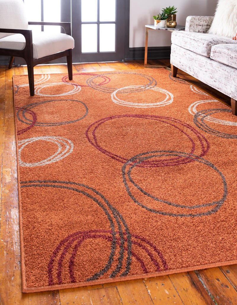 Autumn Meadow Collection Area Rug -  Ferngrove Rectangle Terracotta  lifestyle 6