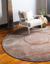 Autumn Meadow Collection Area Rug -  Ferngrove Round Light Brown  lifestyle 36