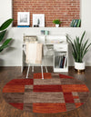 Autumn Meadow Collection Area Rug -  Sycamoreside (Multi) Round Multi  lifestyle 34