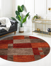 Autumn Meadow Collection Area Rug -  Sycamoreside (Multi) Round Multi  lifestyle 38