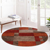 Autumn Meadow Collection Area Rug -  Sycamoreside (Multi) Round Multi  lifestyle 97