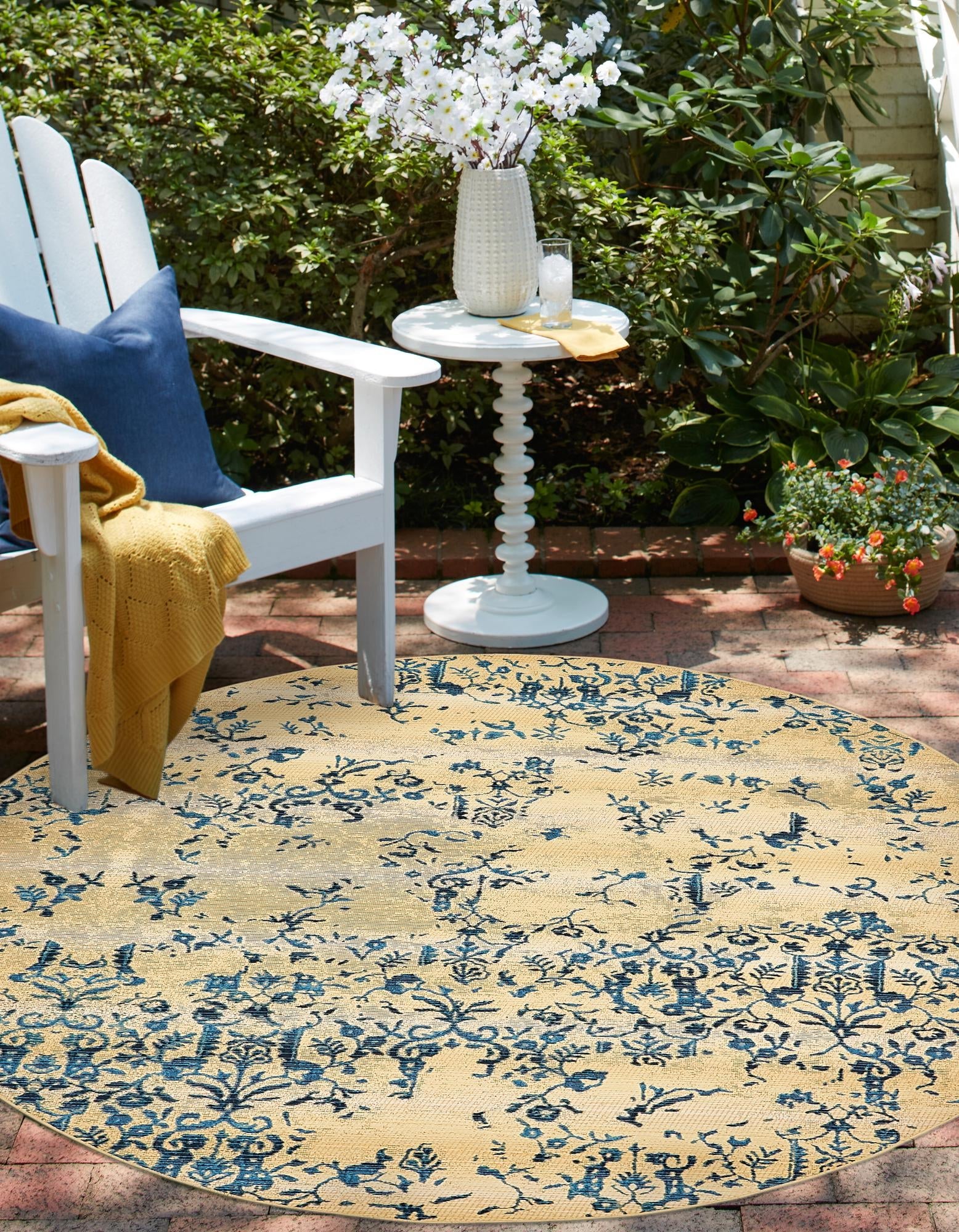 Seaside Blooms Collection Area Rug -  Fauna