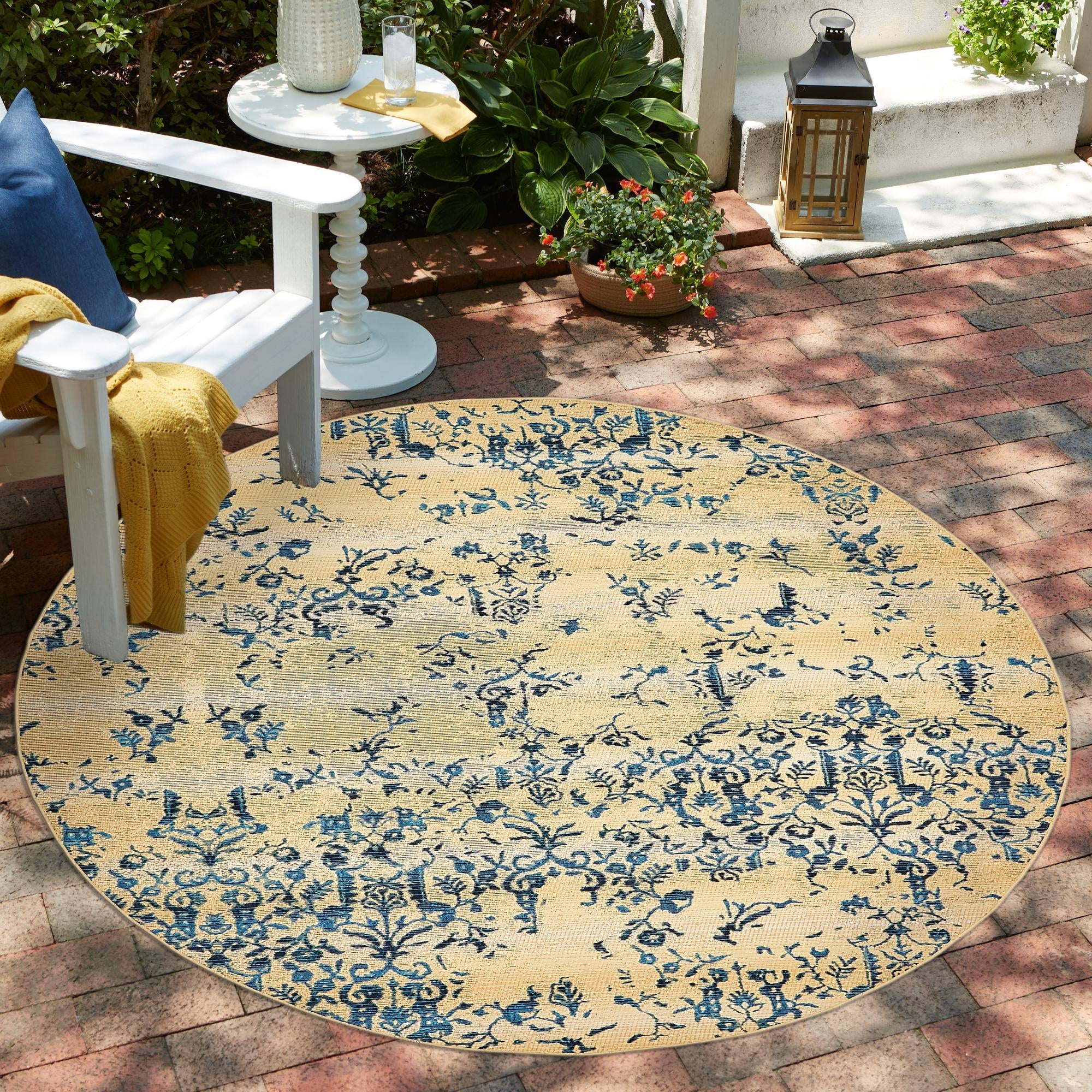 Seaside Blooms Collection Area Rug -  Fauna