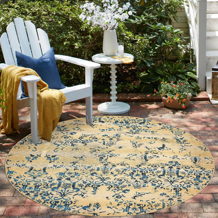 Seaside Blooms Collection Area Rug -  Fauna