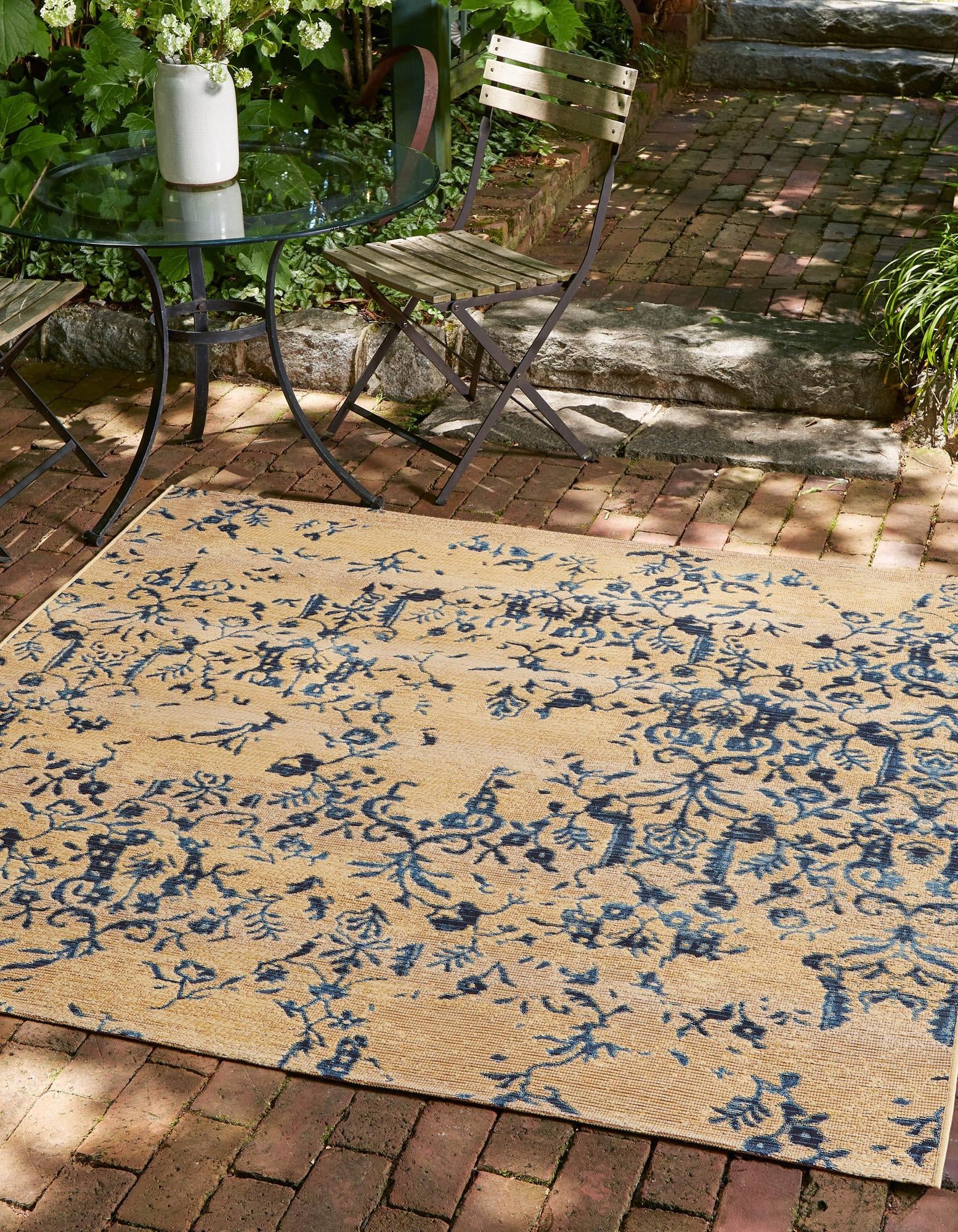 Seaside Blooms Collection Area Rug -  Fauna