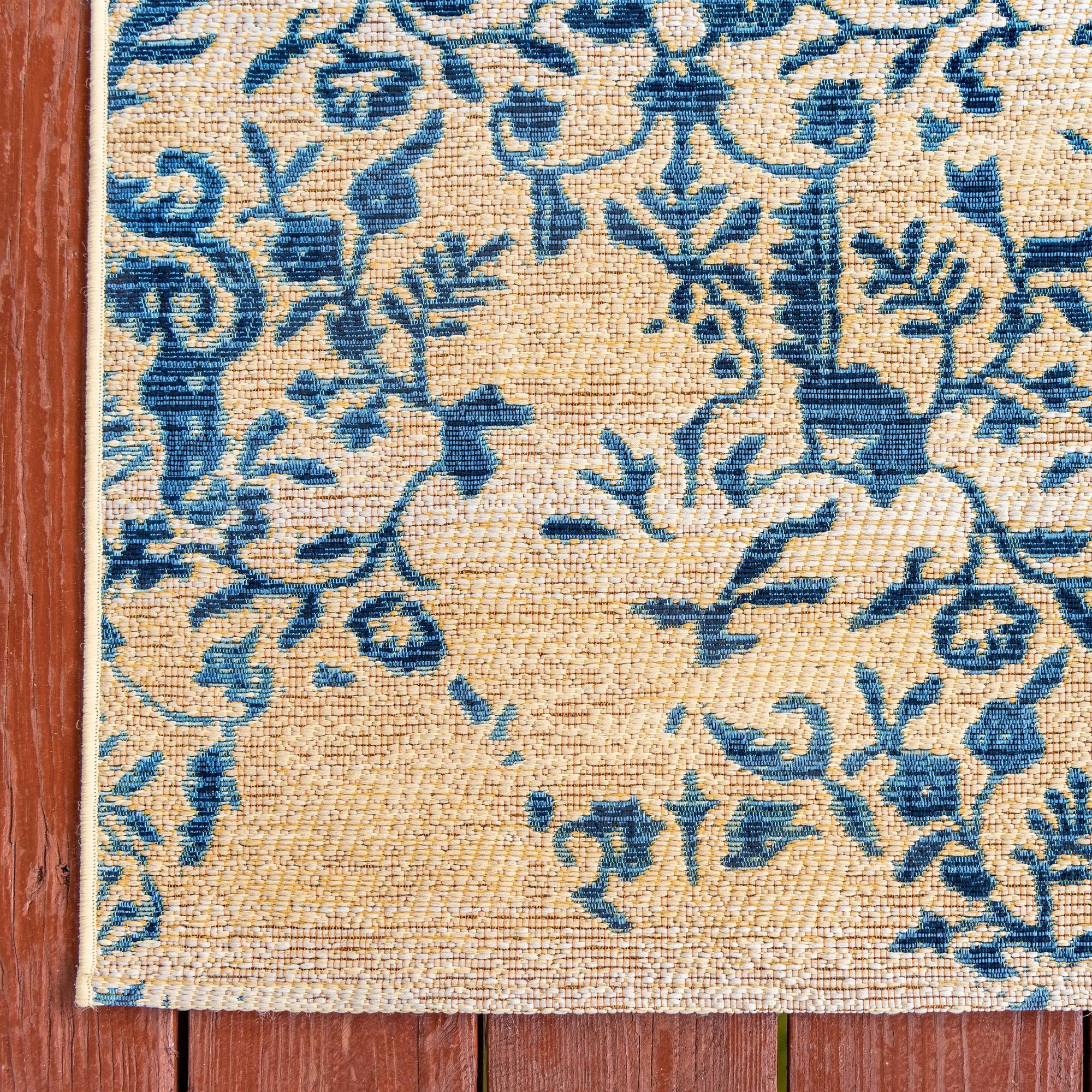 Seaside Blooms Collection Area Rug -  Fauna