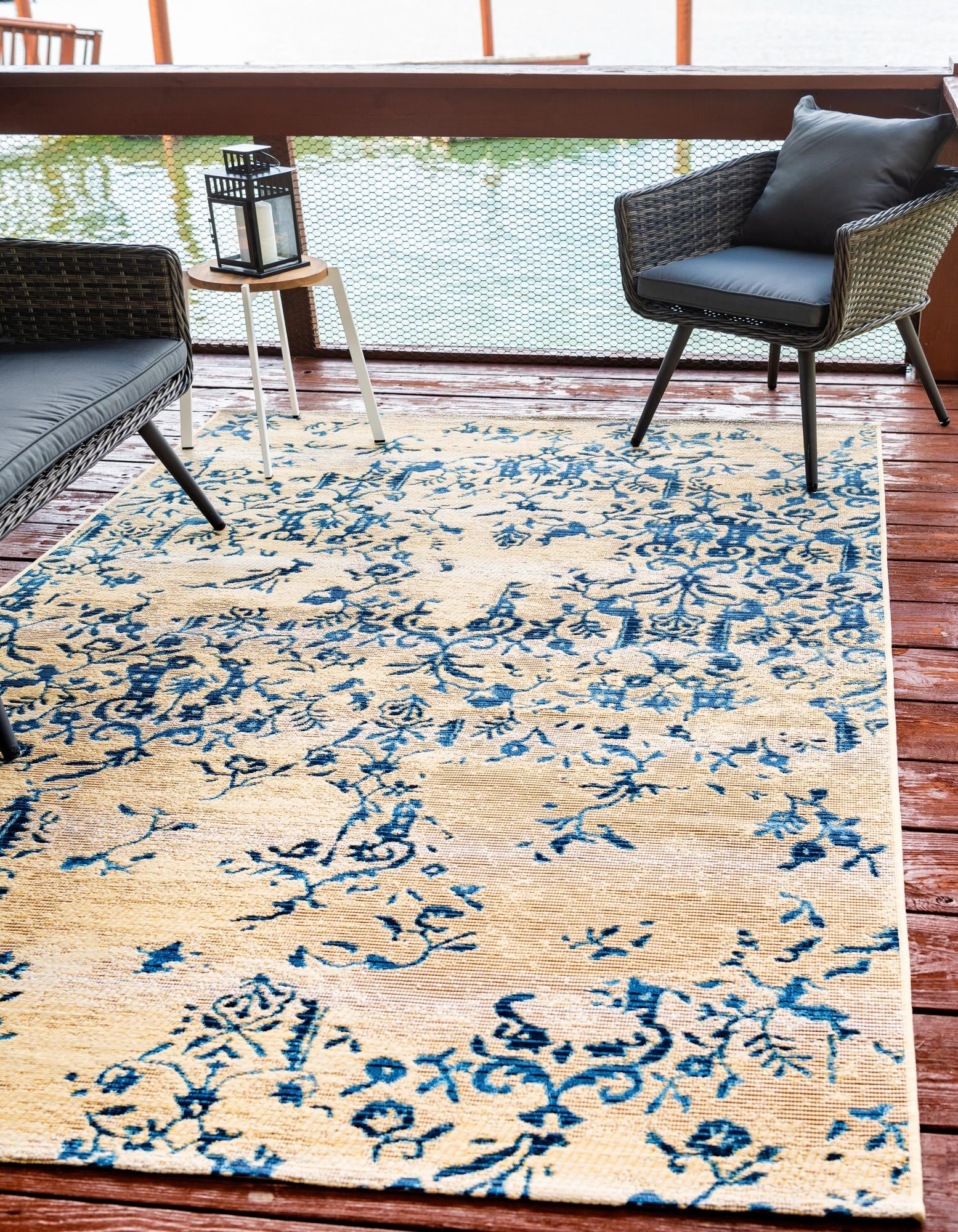 Seaside Blooms Collection Area Rug -  Fauna