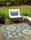 Urban Terrace Collection Area Rug -  Vista Square Blue  lifestyle 21