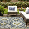 Urban Terrace Collection Area Rug -  Vista Square Blue  lifestyle 56