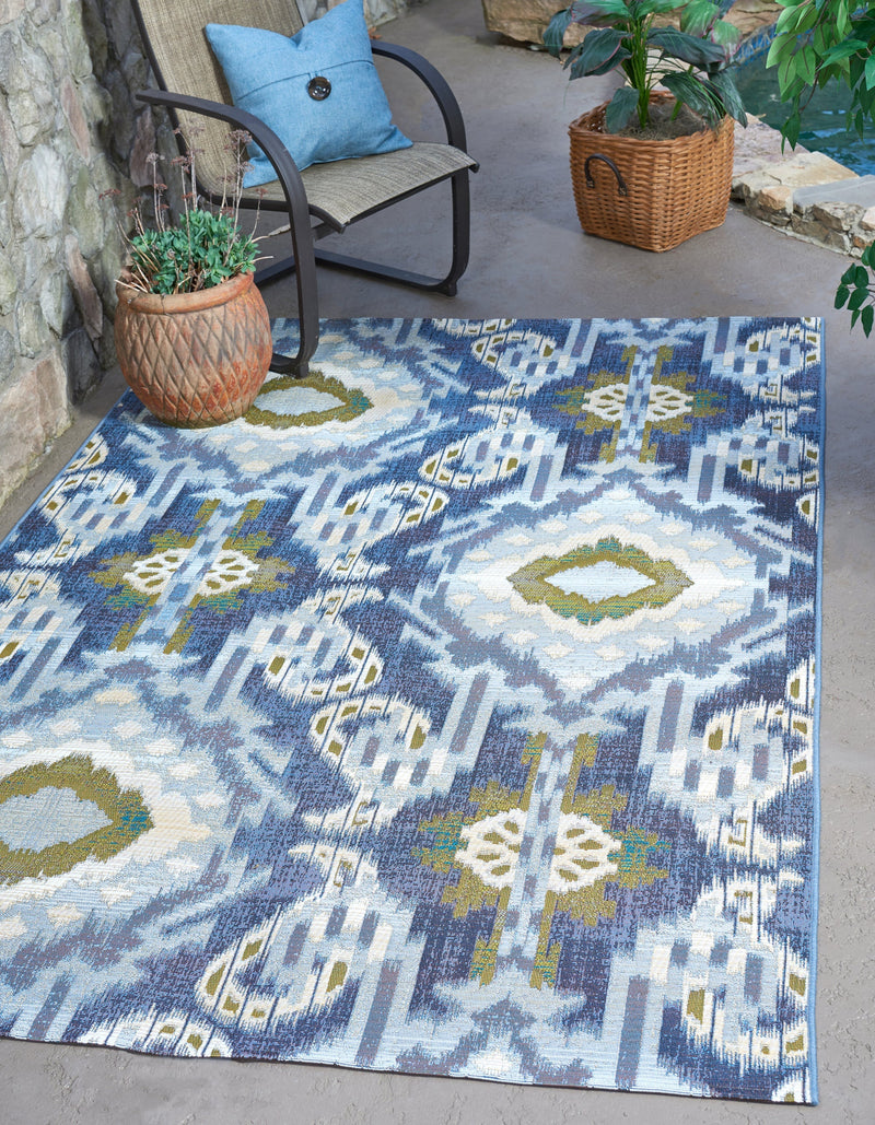 Urban Terrace Collection Area Rug -  Vista Rectangle Blue  lifestyle 3