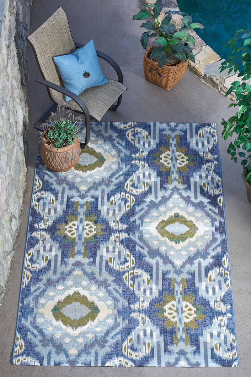 Urban Terrace Collection Area Rug -  Vista Rectangle Blue  lifestyle 5