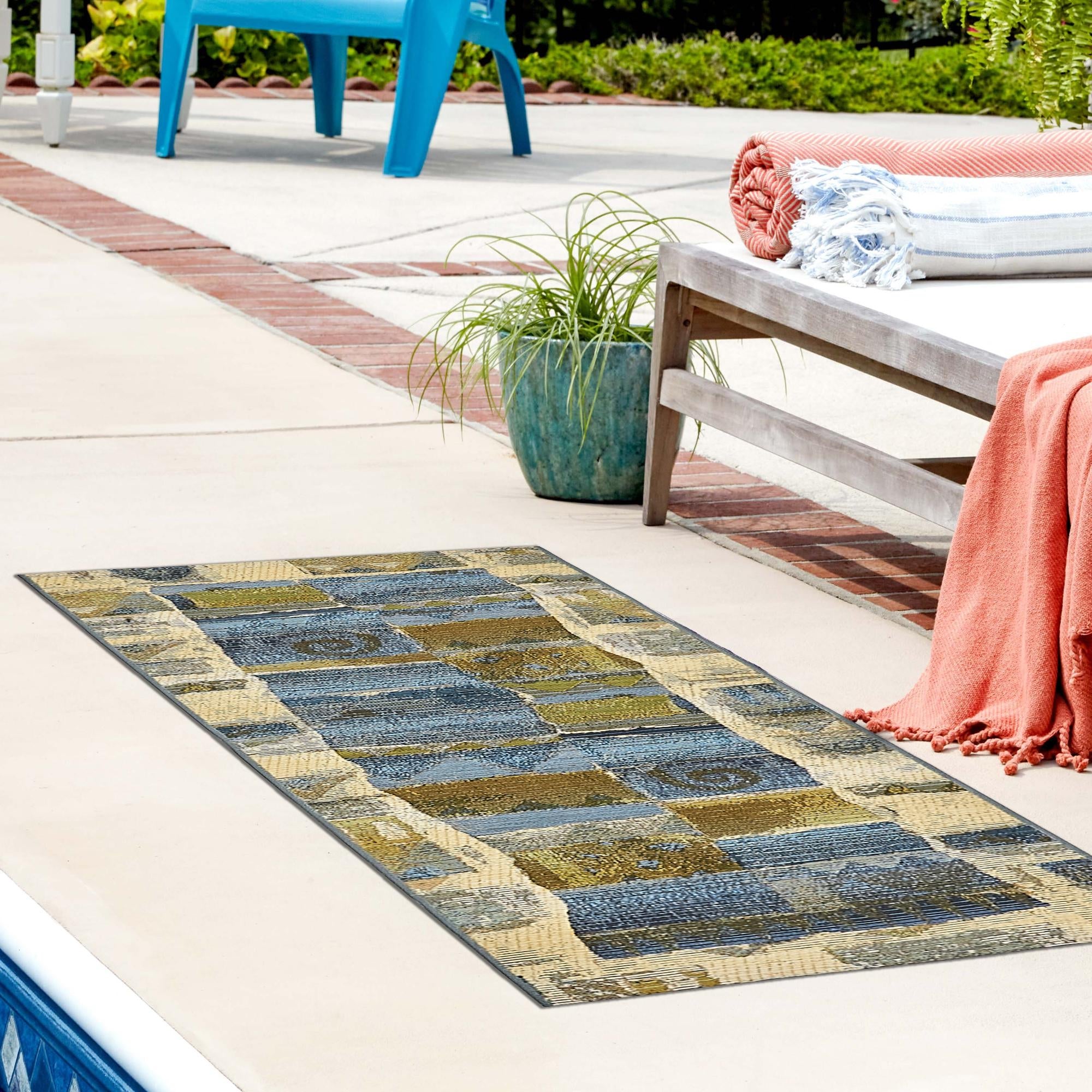 Urban Terrace Collection Area Rug -  Cobblestone