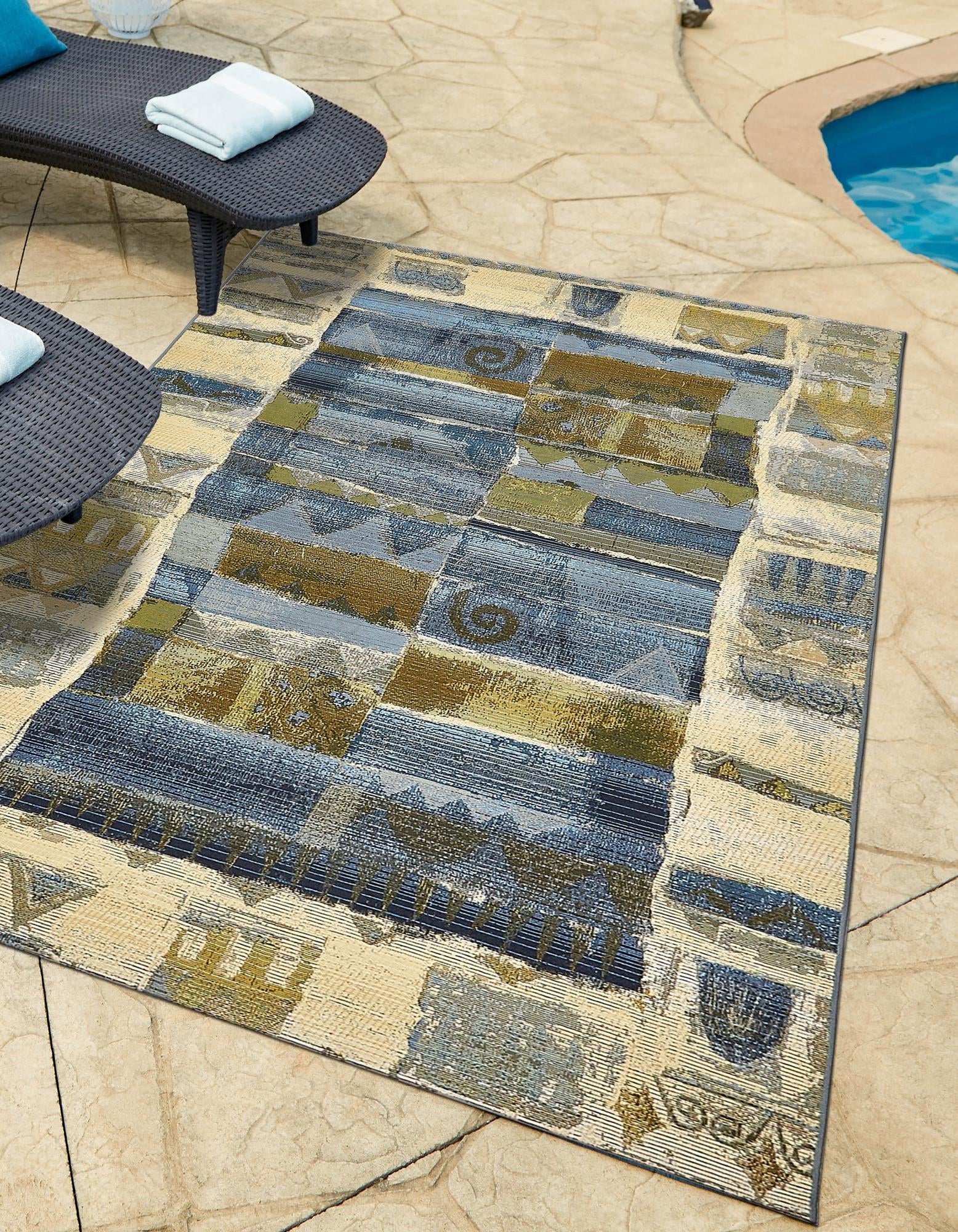 Urban Terrace Collection Area Rug -  Cobblestone