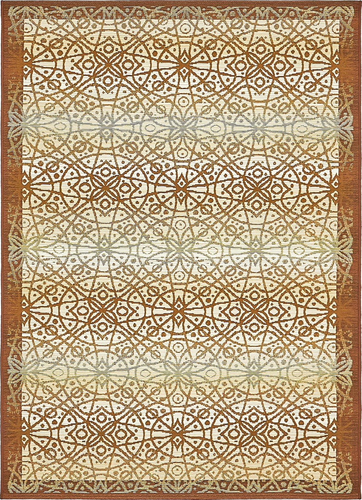 Garden Lattice Oasis Collection Area Rug -  Deck Rectangle Beige  lifestyle 2