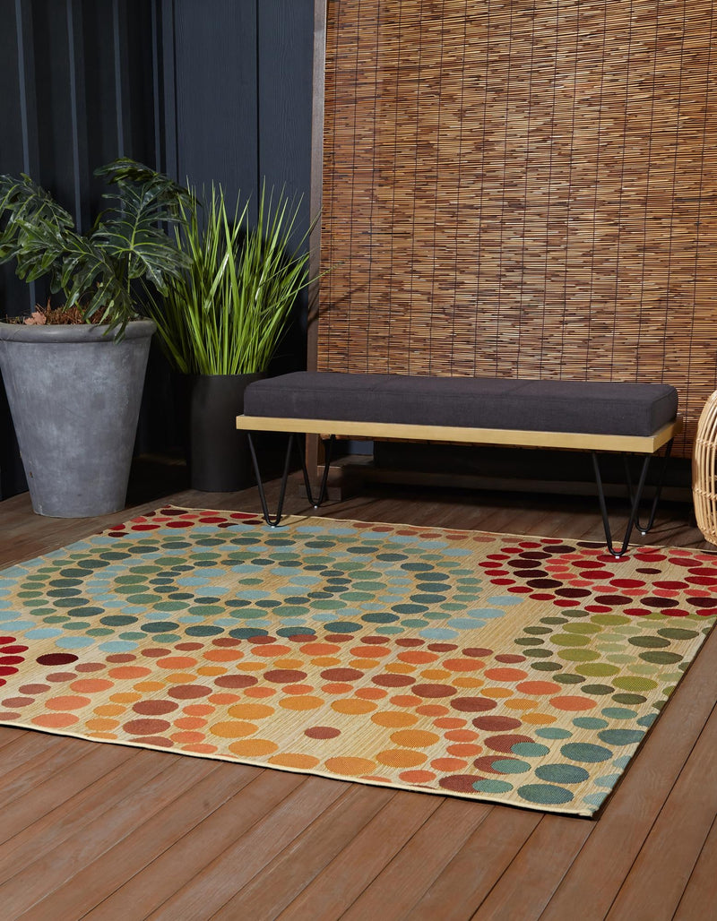 Urban Terrace Collection Area Rug -  Esplanade Square Beige  lifestyle 20