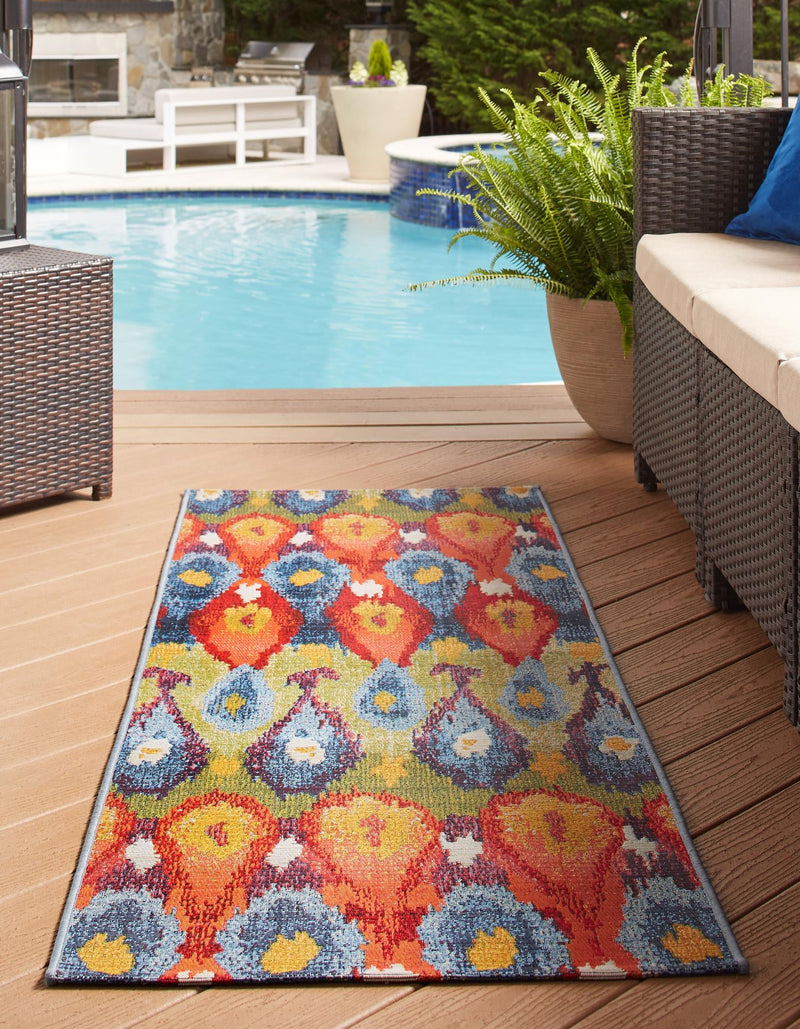 Urban Terrace Collection Area Rug -  Compass Runner Multi  lifestyle 28