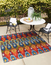 Urban Terrace Collection Area Rug -  Compass Square Multi  lifestyle 25