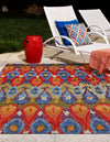 Urban Terrace Collection Area Rug -  Compass Rectangle Multi  lifestyle 3