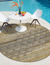 Garden Terrace Escape Collection Area Rug -  Promenade Round Beige  lifestyle 19