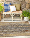 Garden Terrace Escape Collection Area Rug -  Promenade Square Beige  lifestyle 20