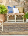 Garden Terrace Escape Collection Area Rug -  Promenade Square Beige  lifestyle 23