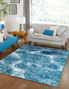 Riviera Elegance Collection Area Rug -  Monaco (Blue) Rectangle Blue  lifestyle 0