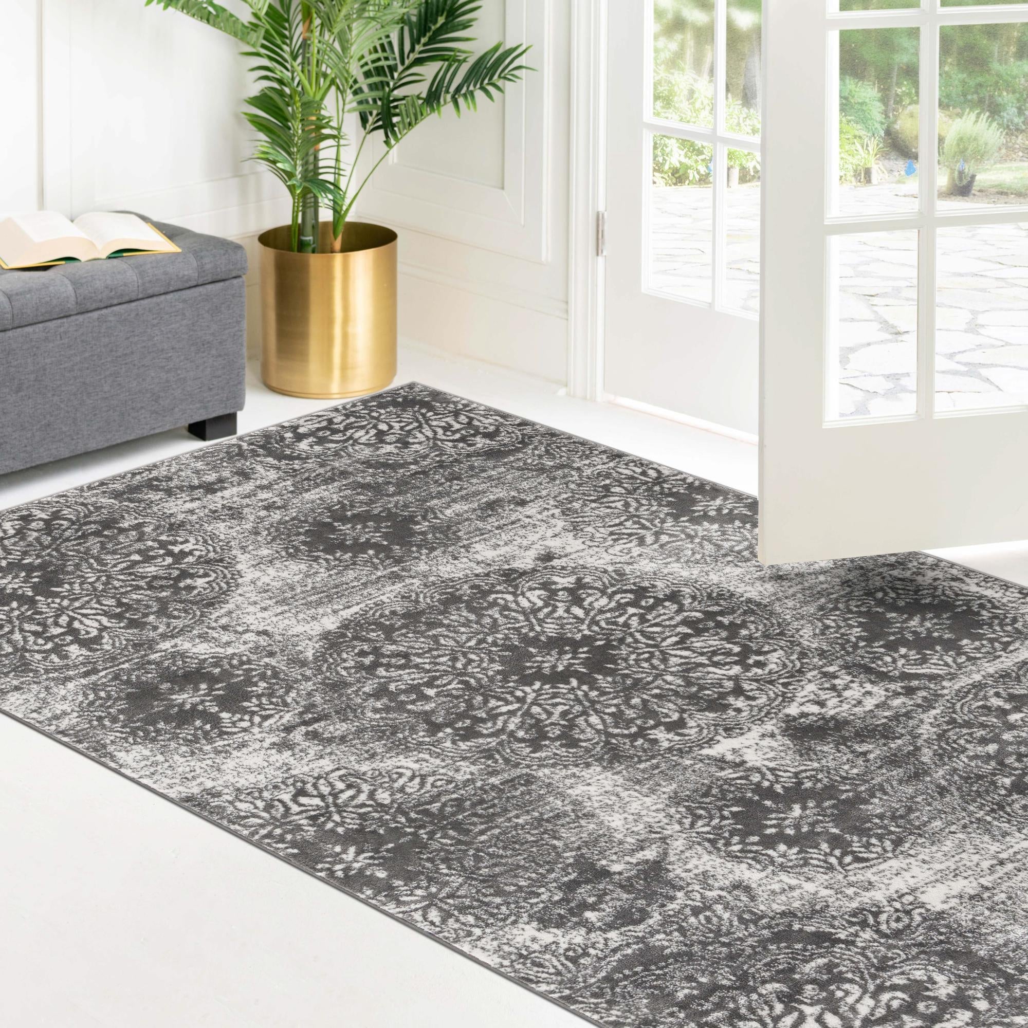 Riviera Elegance Collection Area Rug -  Monaco (Gray)