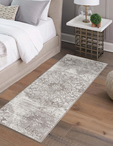 Riviera Elegance Collection Area Rug -  Monaco (Light Gray)