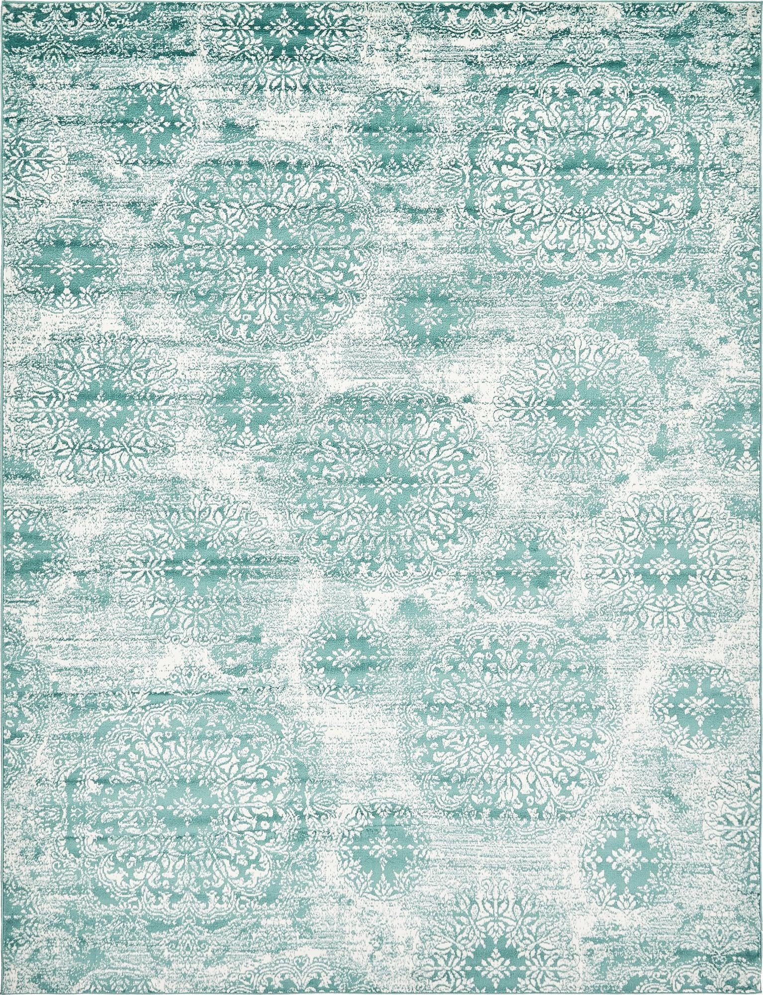 Riviera Elegance Collection Area Rug -  Monaco (Turquoise)