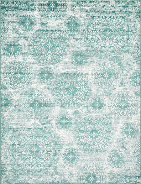 Riviera Elegance Collection Area Rug -  Monaco (Turquoise)