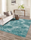 Riviera Elegance Collection Area Rug -  Monaco (Turquoise) Rectangle Turquoise  lifestyle 5