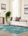 Riviera Elegance Collection Area Rug -  Monaco (Turquoise) Rectangle Turquoise  lifestyle 9