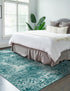 Riviera Elegance Collection Area Rug -  Monaco (Turquoise)