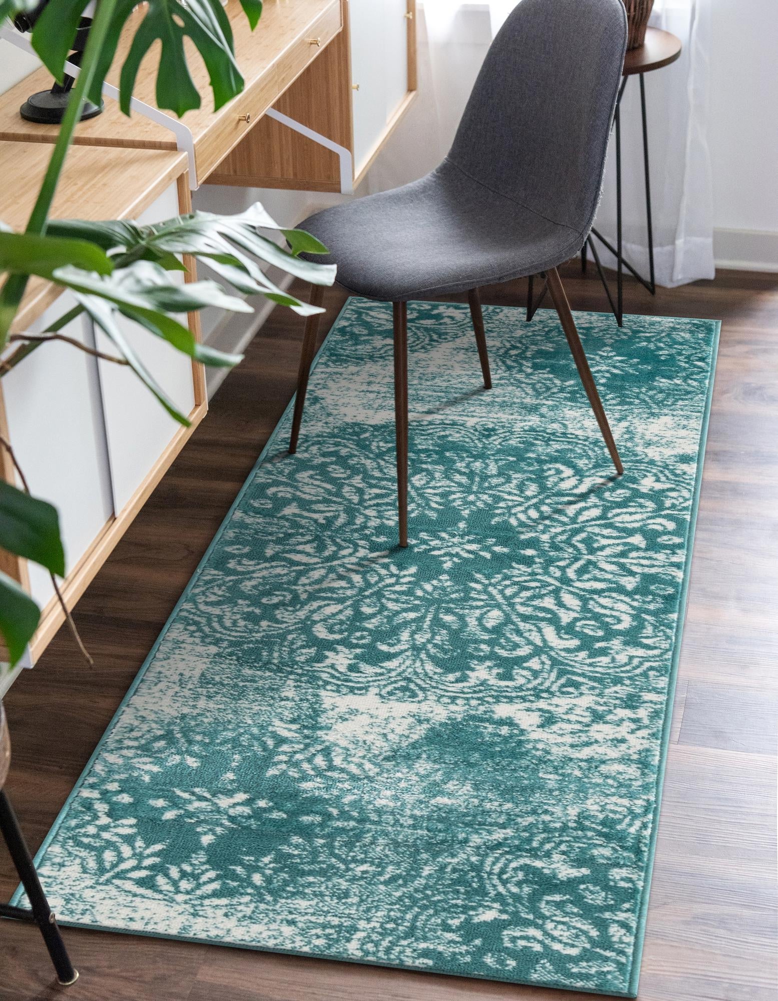 Riviera Elegance Collection Area Rug -  Monaco (Turquoise)