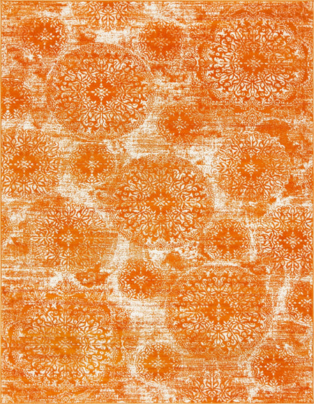 Riviera Elegance Collection Area Rug -  Monaco (Orange)