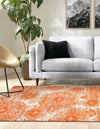 Riviera Elegance Collection Area Rug -  Monaco (Orange) Rectangle Orange  lifestyle 7