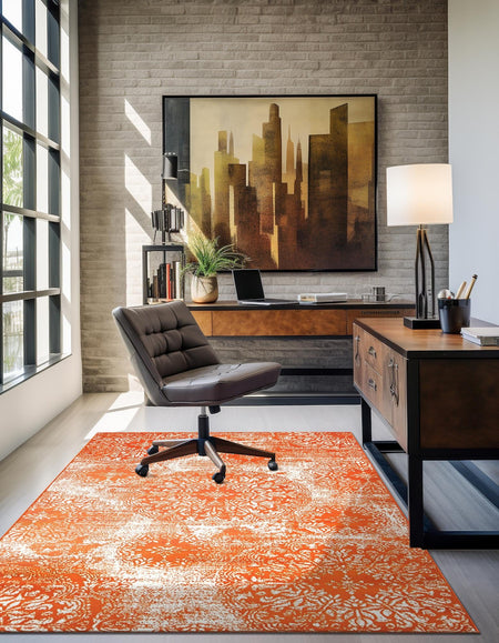 Riviera Elegance Collection Area Rug -  Monaco (Orange)