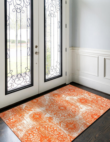 Riviera Elegance Collection Area Rug -  Monaco (Orange)